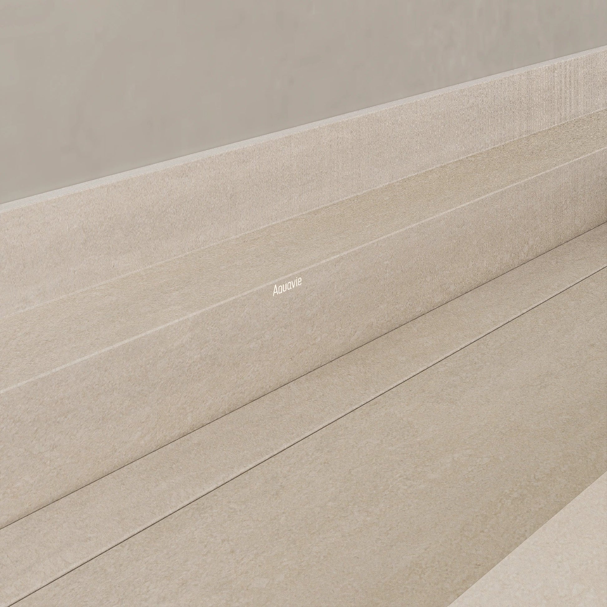 Monolithic Floating Vanity & Integrated Top | Ivory Sand Travertine Sintered Stone Double Trough Sink (60" / 71") - 60"