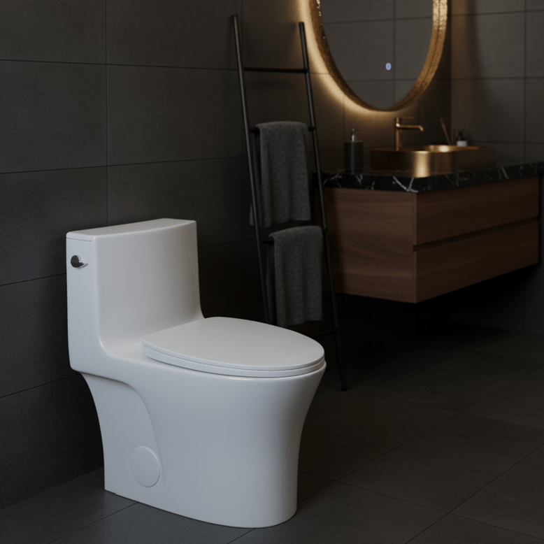 One - Piece Toilet with HTD Flush, Soft Close, CUPC - toilet NeoNova Decor