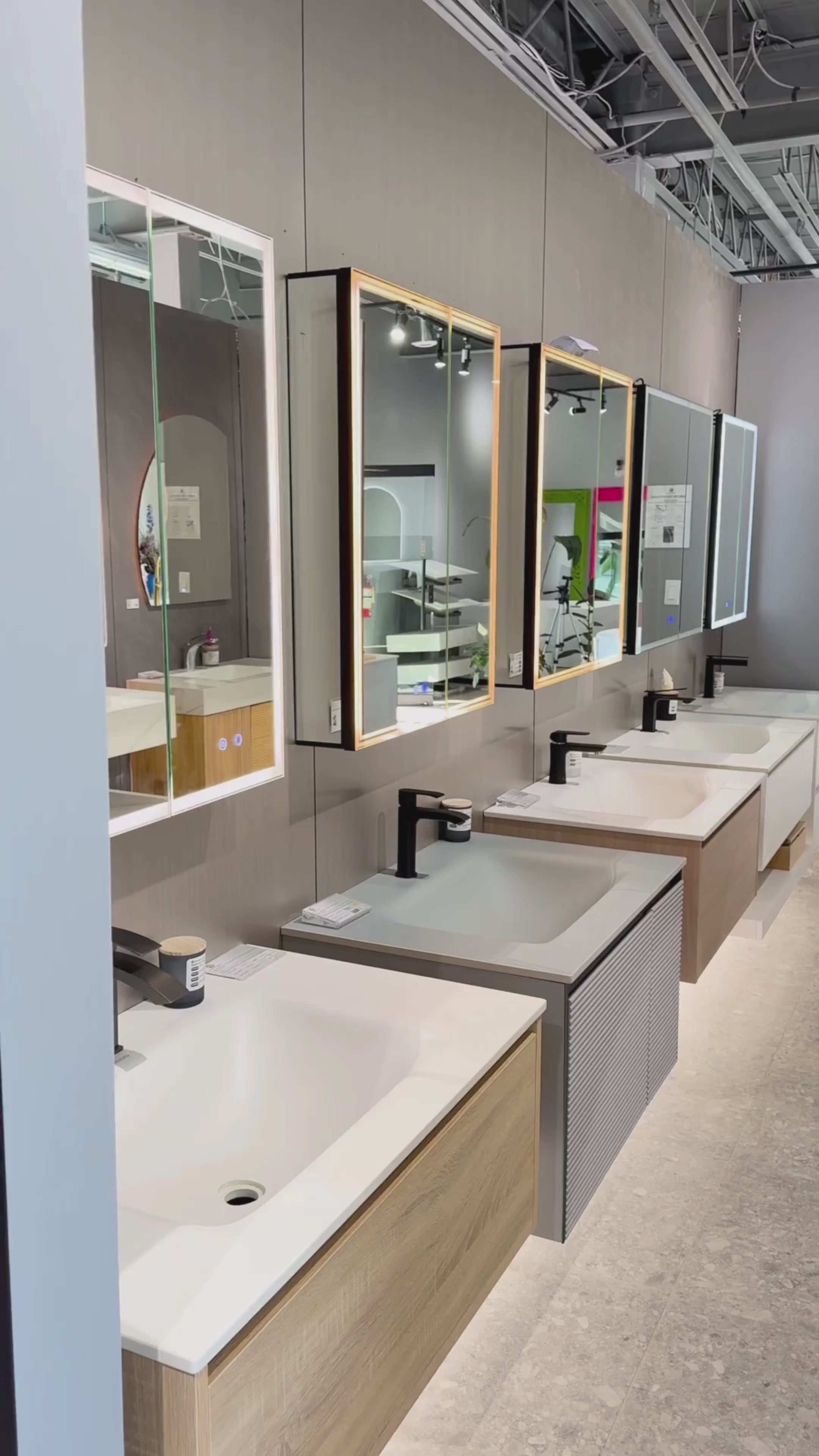 Load video: 26&quot; x 32&quot; LED Mirror Medicine Cabinet – Aluminum Frame, Anti-Fog, Recessed or Surface Mount