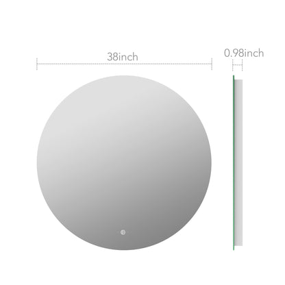 Round LED Bathroom Mirror with Sensor Switch, Dimmable Backlit Anti - Fog Vanity Mirror - LED MIrror30"x30" NeoNova Decor