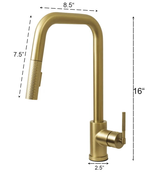 Single handle Pull - down Spray Kitchen Faucet - N23200 - FaucetMatte Black NeoNova Decor