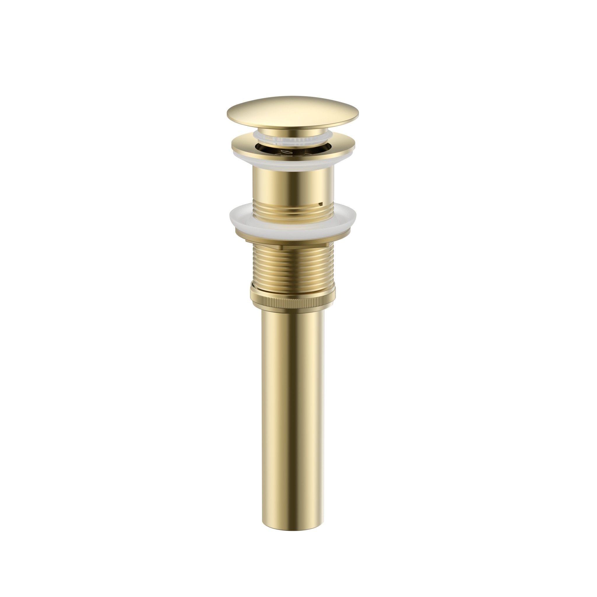 Solid Brass Pop-Up Drain (No Overflow) -HardwareGold