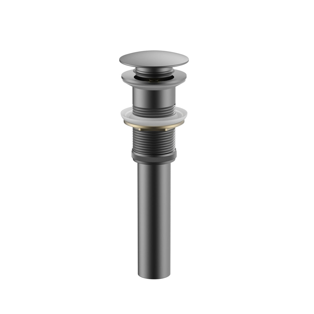 Solid Brass Pop-Up Drain (No Overflow) -HardwareGun Metal
