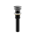 Solid Brass Pop-Up Drain (No Overflow) -HardwareMatte Black