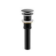 Solid Brass Pop-Up Drain (No Overflow) -HardwareMatte Black