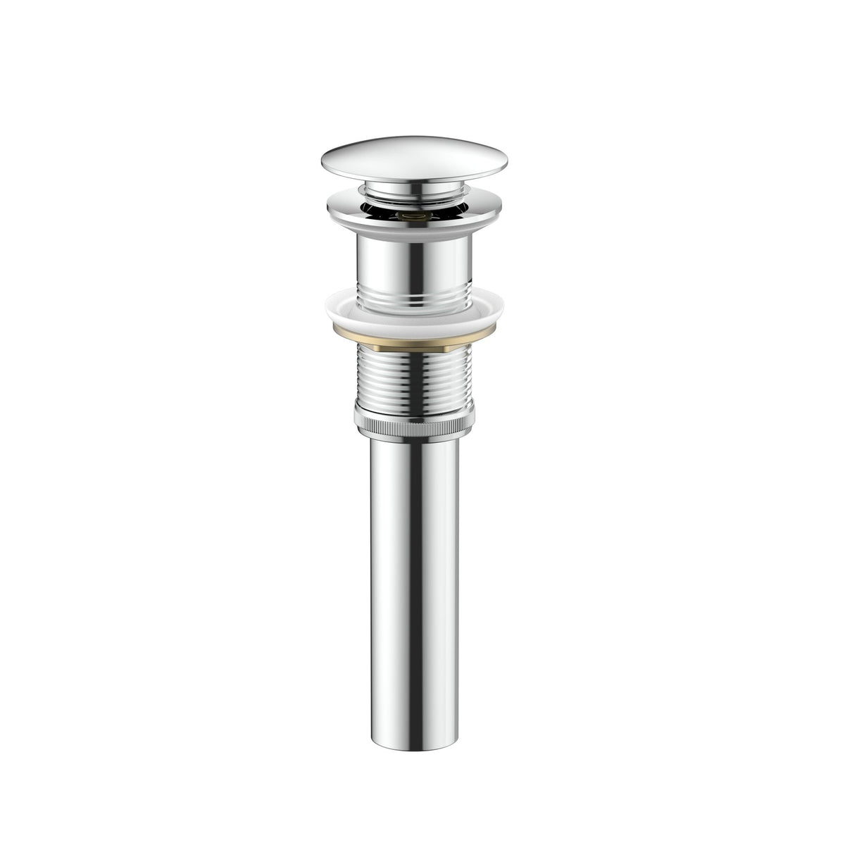 Solid Brass Pop-Up Drain (No Overflow) -HardwarePolished Chrome