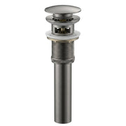 Solid Brass Pop - Up Drain (With Overflow) - FixturesGun Metal