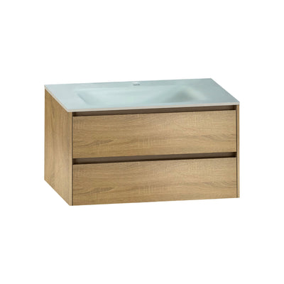 Thermoformed Sintered Stone Top with Elegant Floating Bathroom Vanity - VanityXTX NeoNova Decor
