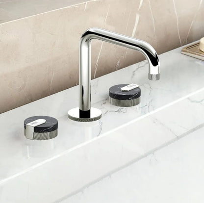 Three Holes Widespread Bathroom Faucet - N13510 - FaucetMATTE BLACK NeoNova Decor