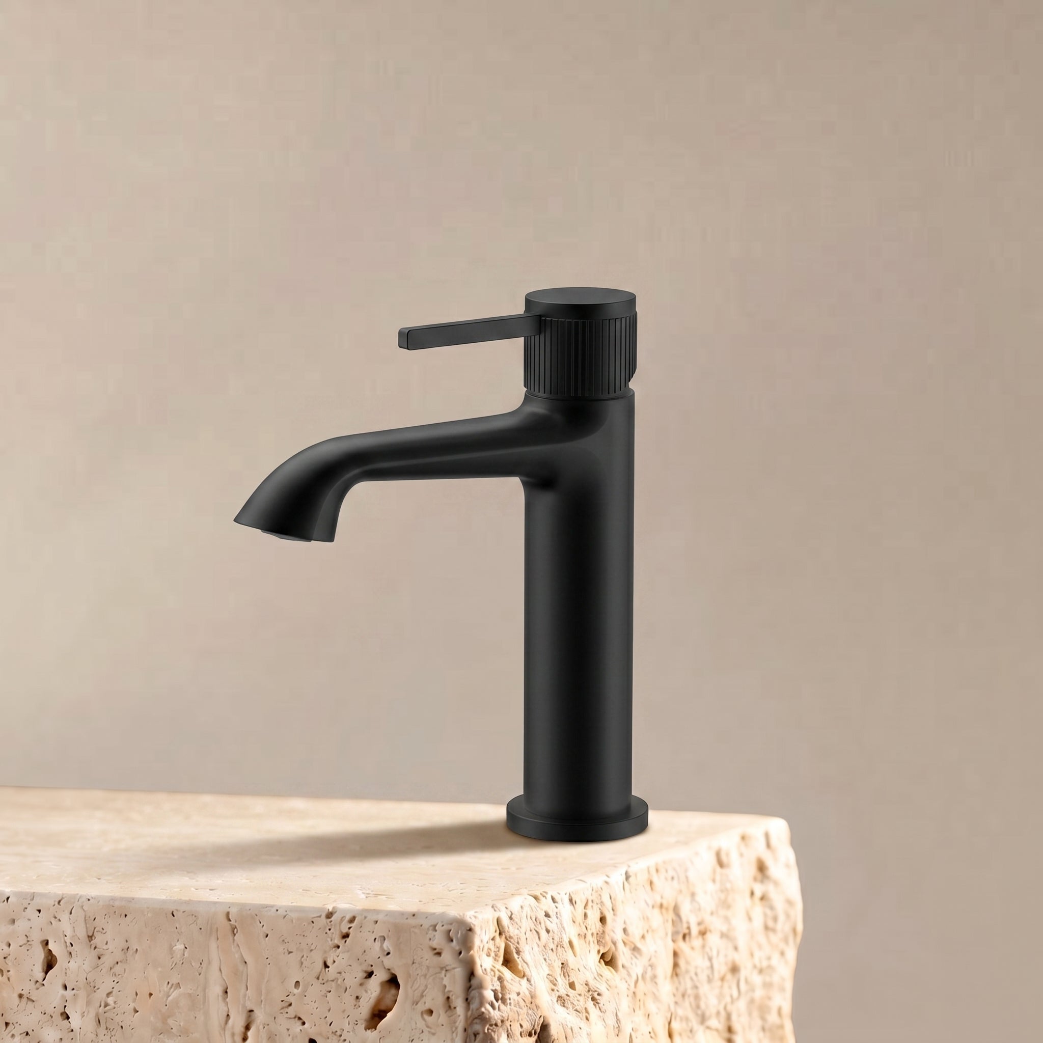 Velva ARCO Collection | Graceful Arc Faucet with Ribbed Detailing - FaucetMatte Black