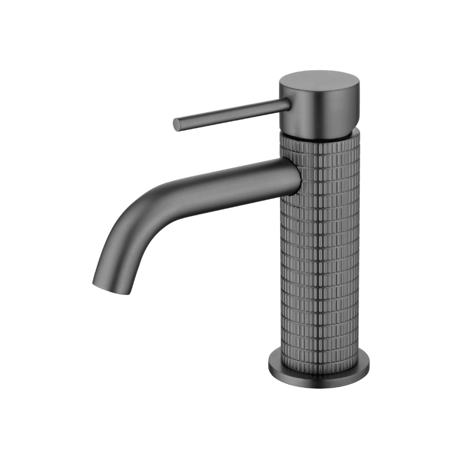 Velva AURA Collection | Full - Body Etched Single - Hole Faucet (cUPC) - FaucetGun Metal