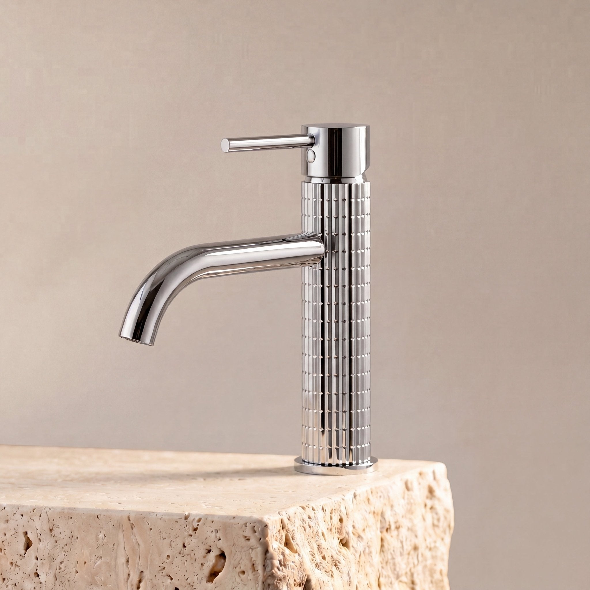 Velva AURA Collection | Full - Body Etched Single - Hole Faucet (cUPC) - FaucetPolished Chrome
