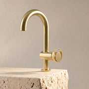 Velva AURA Collection | High - Arc Stainless Steel Faucet with Precision Carved Dial - FaucetBrushed Gold