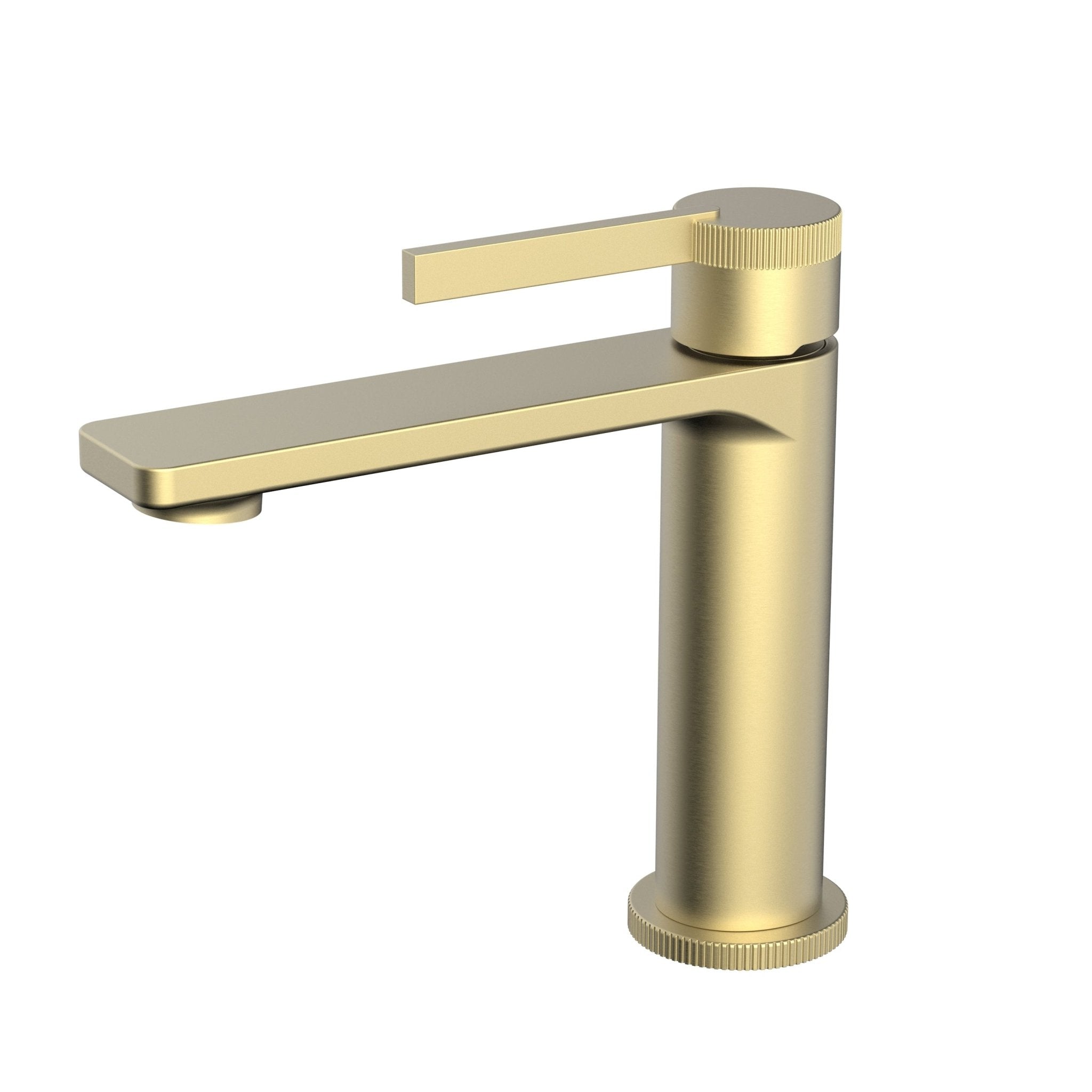 Velva AURA Collection | Industrial Elegance Single - Hole Faucet with Knurled Detailing - FaucetBrushed Gold