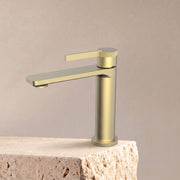 Velva AURA Collection | Industrial Elegance Single - Hole Faucet with Knurled Detailing - FaucetBrushed Gold