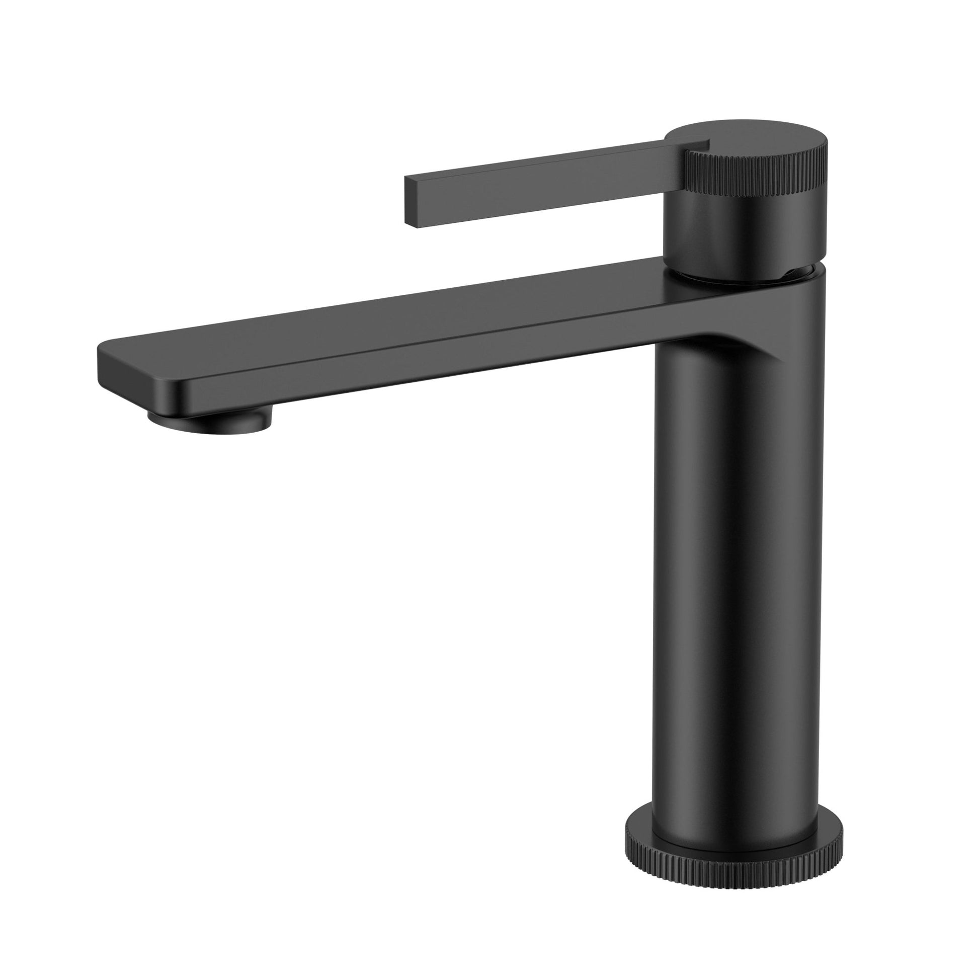 Velva AURA Collection | Industrial Elegance Single - Hole Faucet with Knurled Detailing - FaucetMatte Black