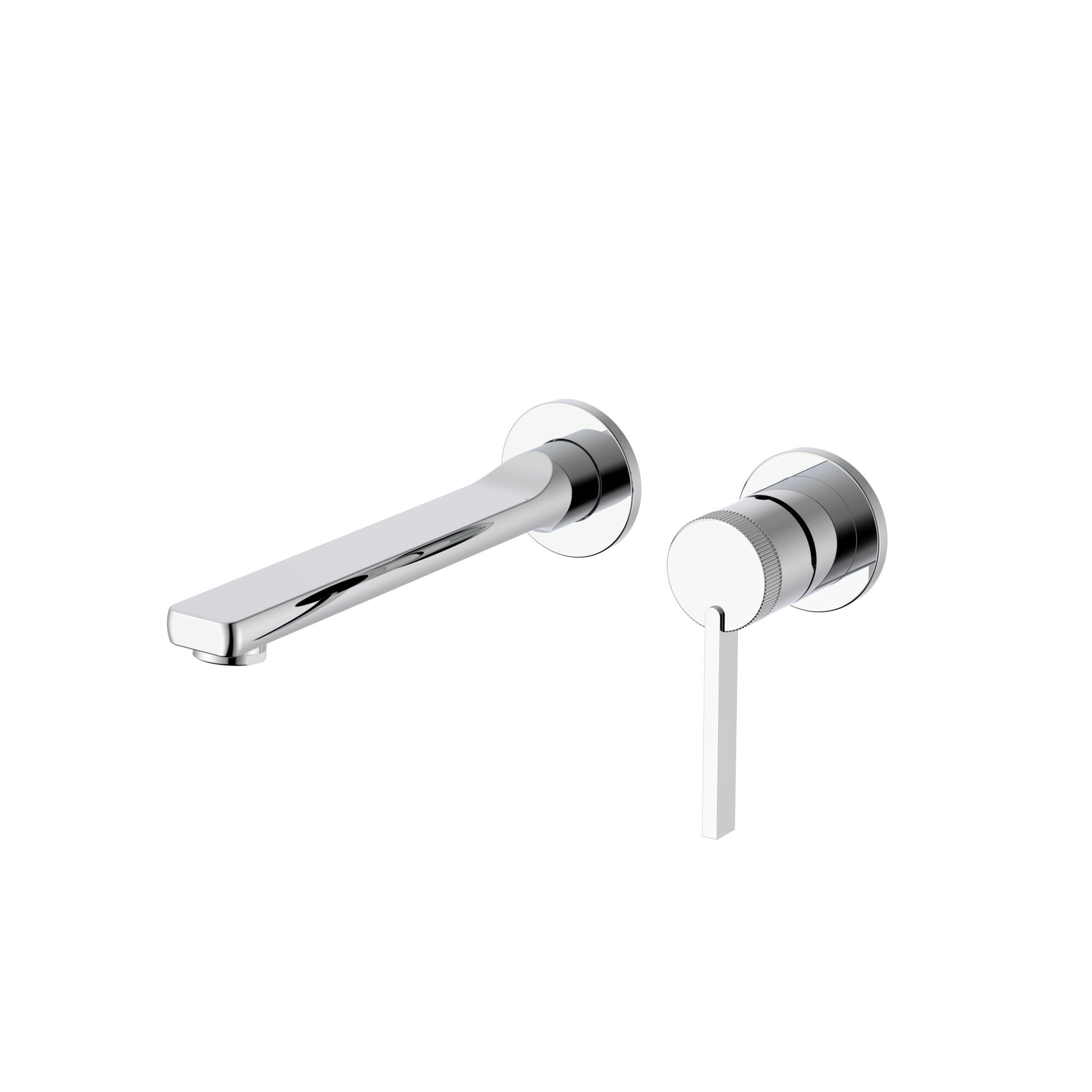 Velva AURA Collection | Modern Light Luxury Wall - Mounted Faucet with Knurled Detailing - FaucetPolished Chrome
