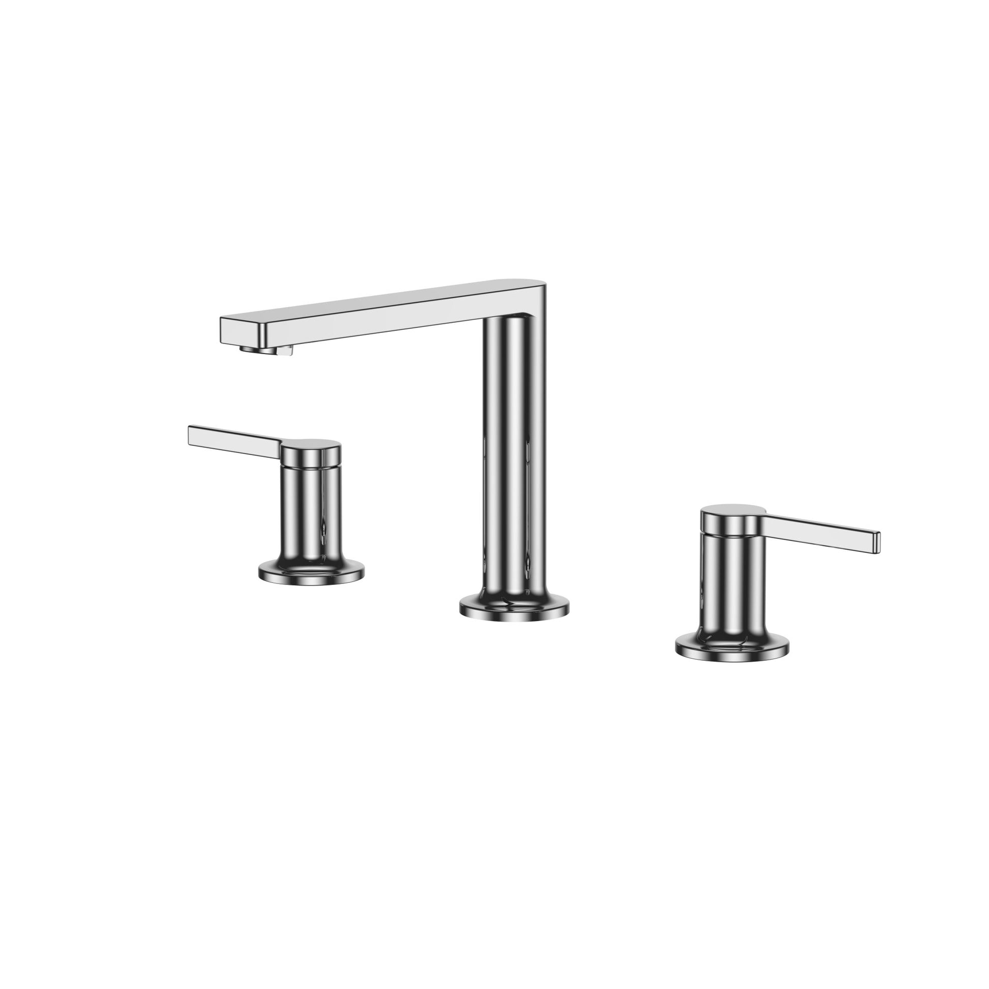 Velva AURA Collection | Modern Light Luxury Widespread Faucet with Knurled Detailing -FaucetPolished Chrome