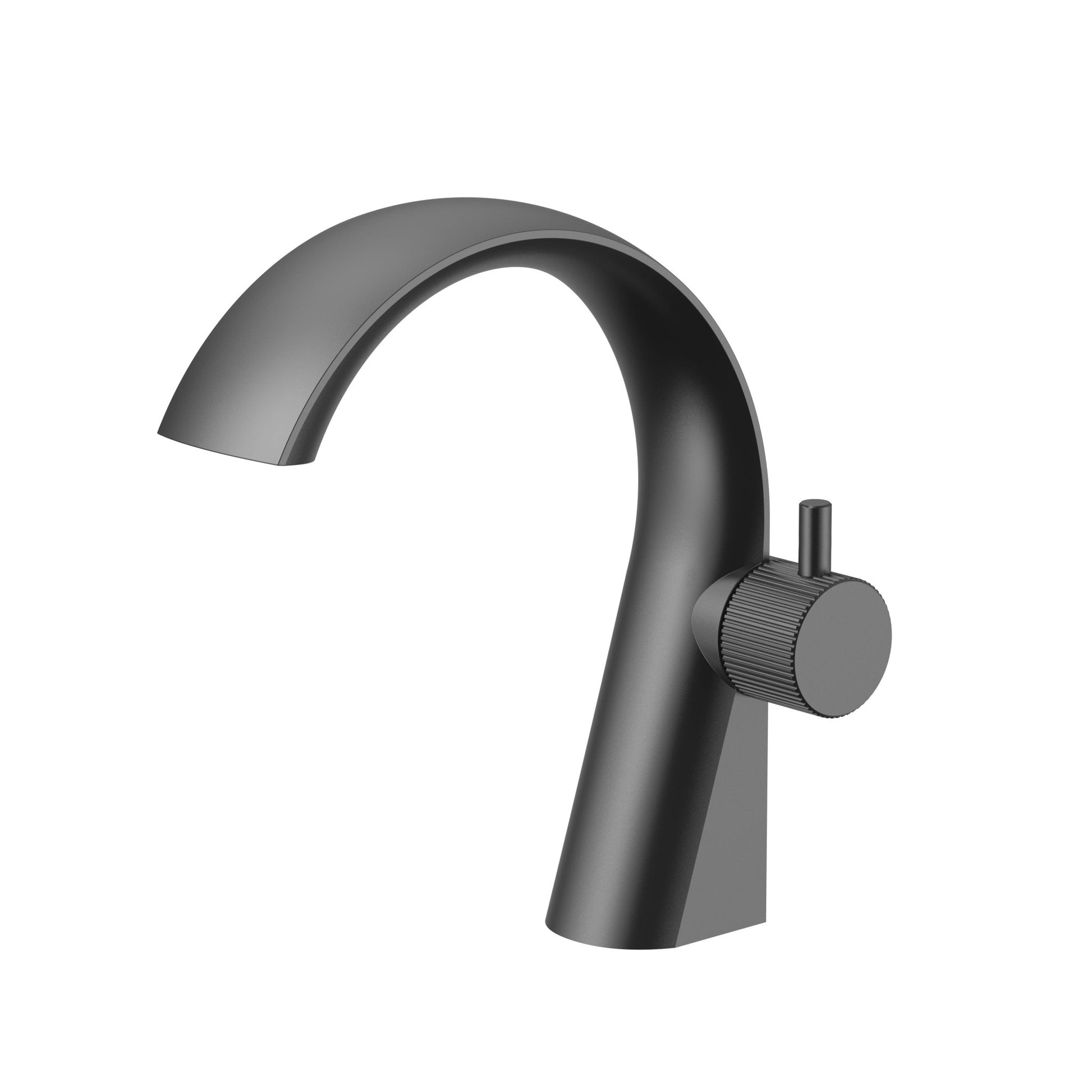 Velva AURA Collection | Sculptural Single - Hole Faucet with Knurled Dial - FaucetGun Metal