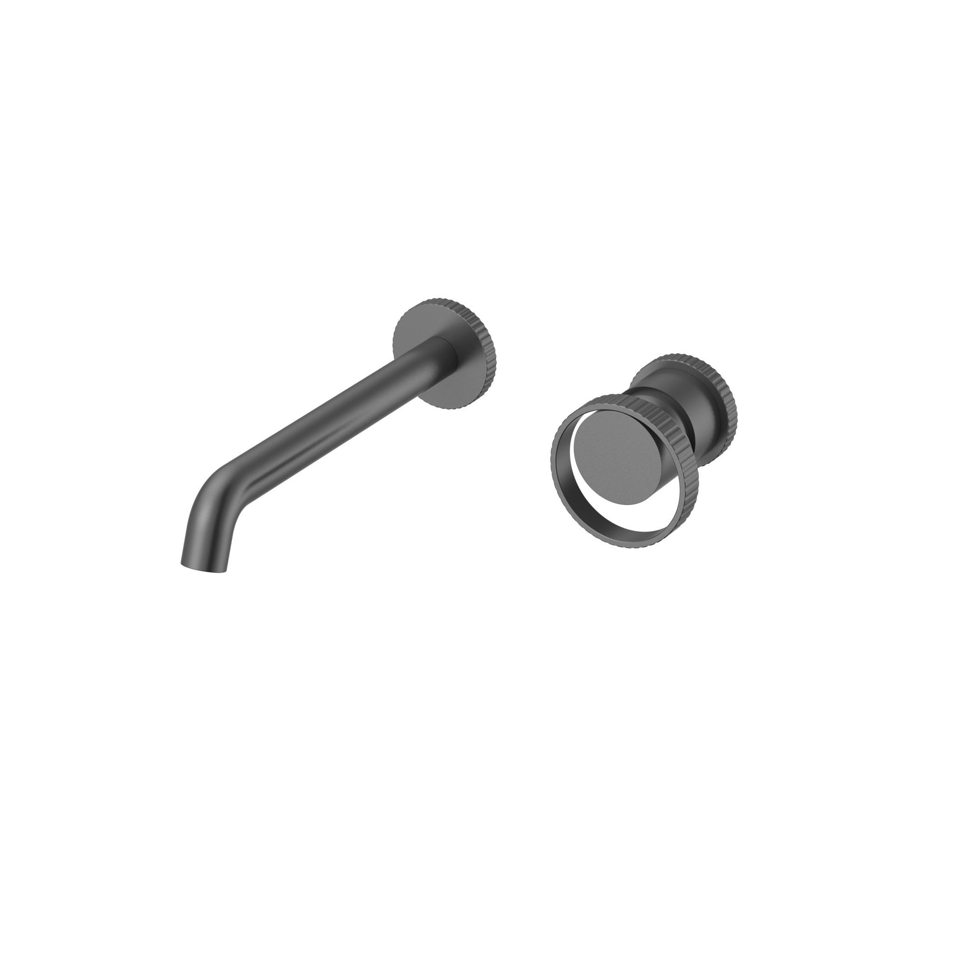 Velva AURA Collection | Wall - Mounted Faucet with Carved Dial - FaucetGun Metal