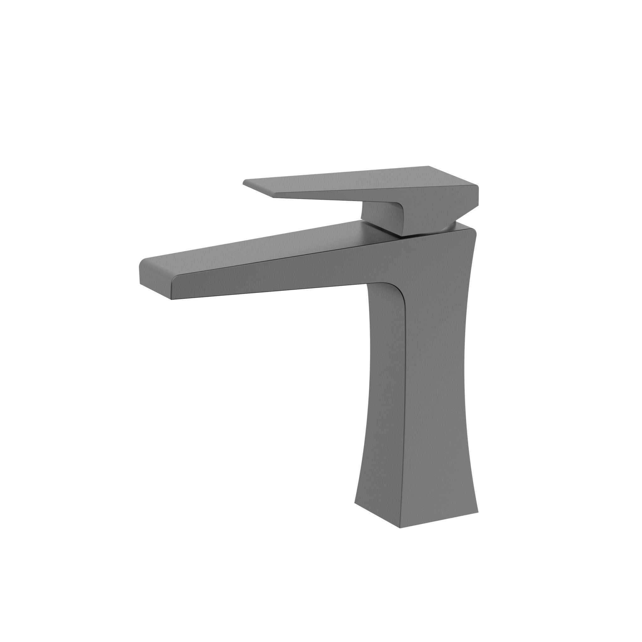 Velva EDGE Collection | Angular Flat - Spout Faucet with Tactile Handle - FaucetGun Metal