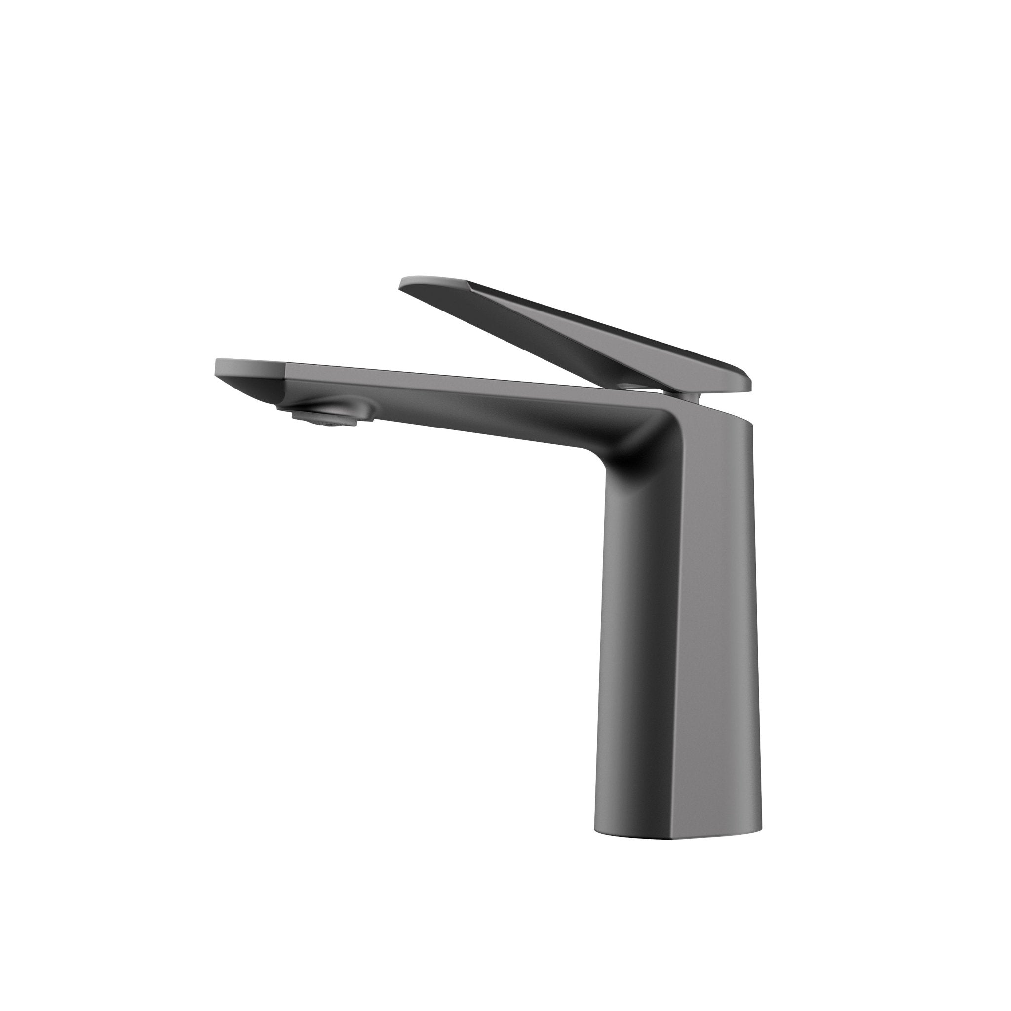 Velva EDGE Collection | Architectural Single - Hole Bathroom Faucet in Solid Brass - FaucetGun Metal