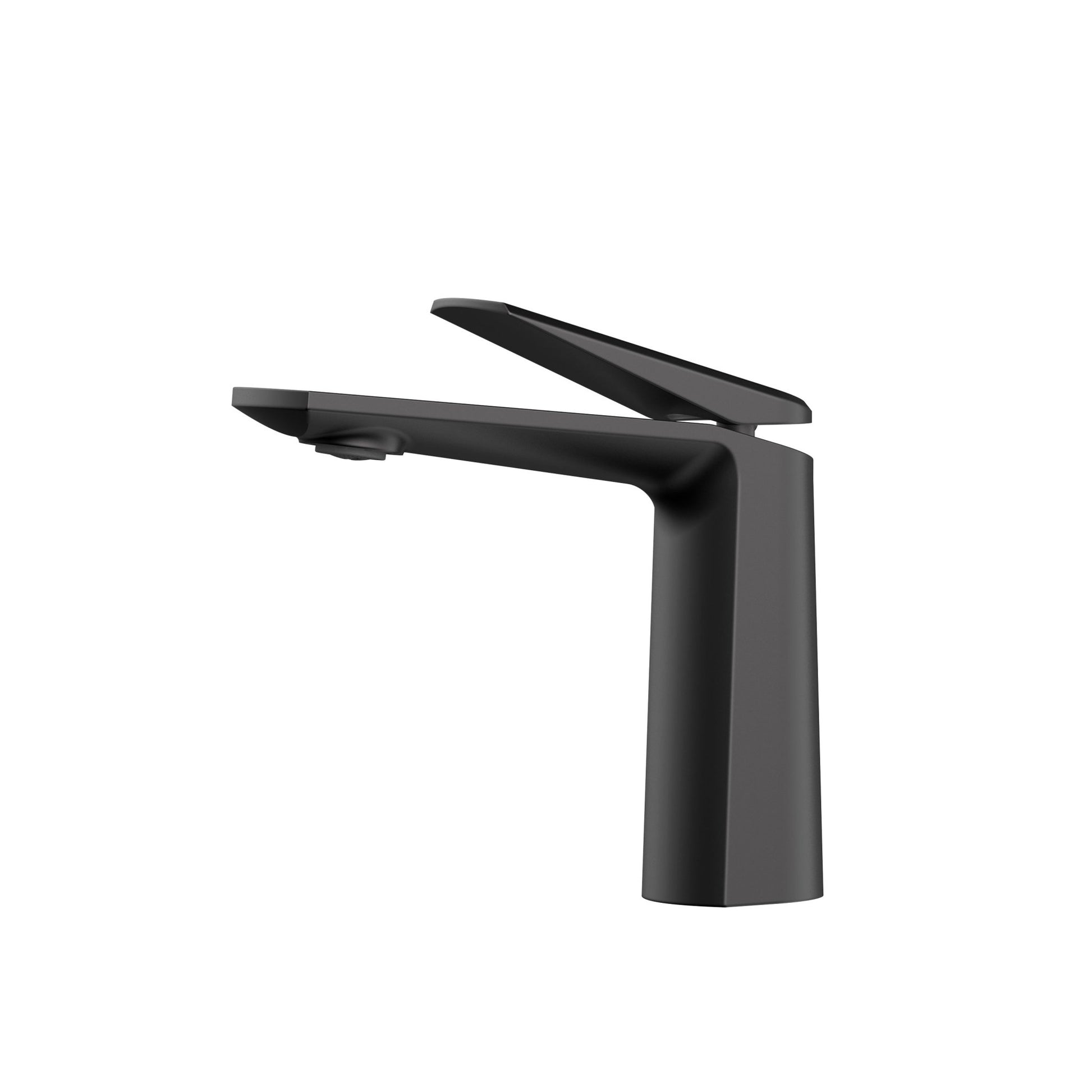 Velva EDGE Collection | Architectural Single - Hole Bathroom Faucet in Solid Brass - FaucetMatte Black