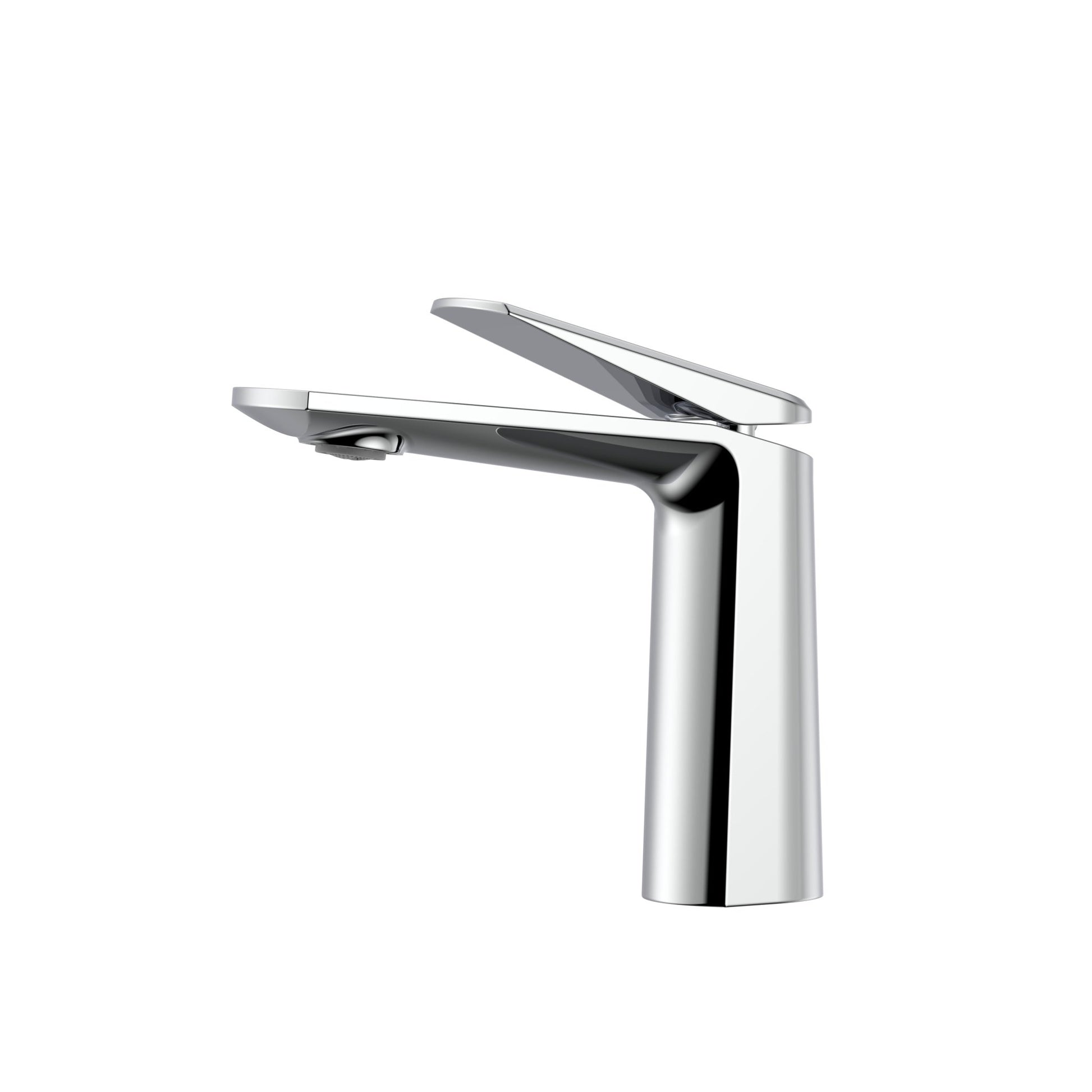 Velva EDGE Collection | Architectural Single - Hole Bathroom Faucet in Solid Brass - FaucetPolished Chrome