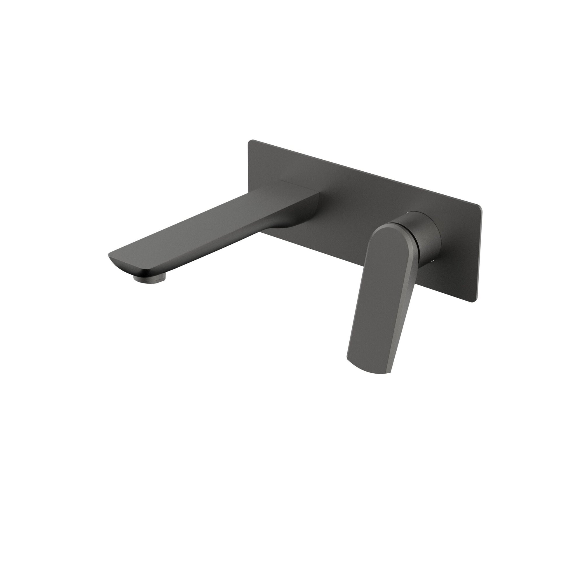 Velva EDGE Collection | Minimalist Wall - Mounted Bathroom Faucet in Solid Brass - FaucetGun Metal