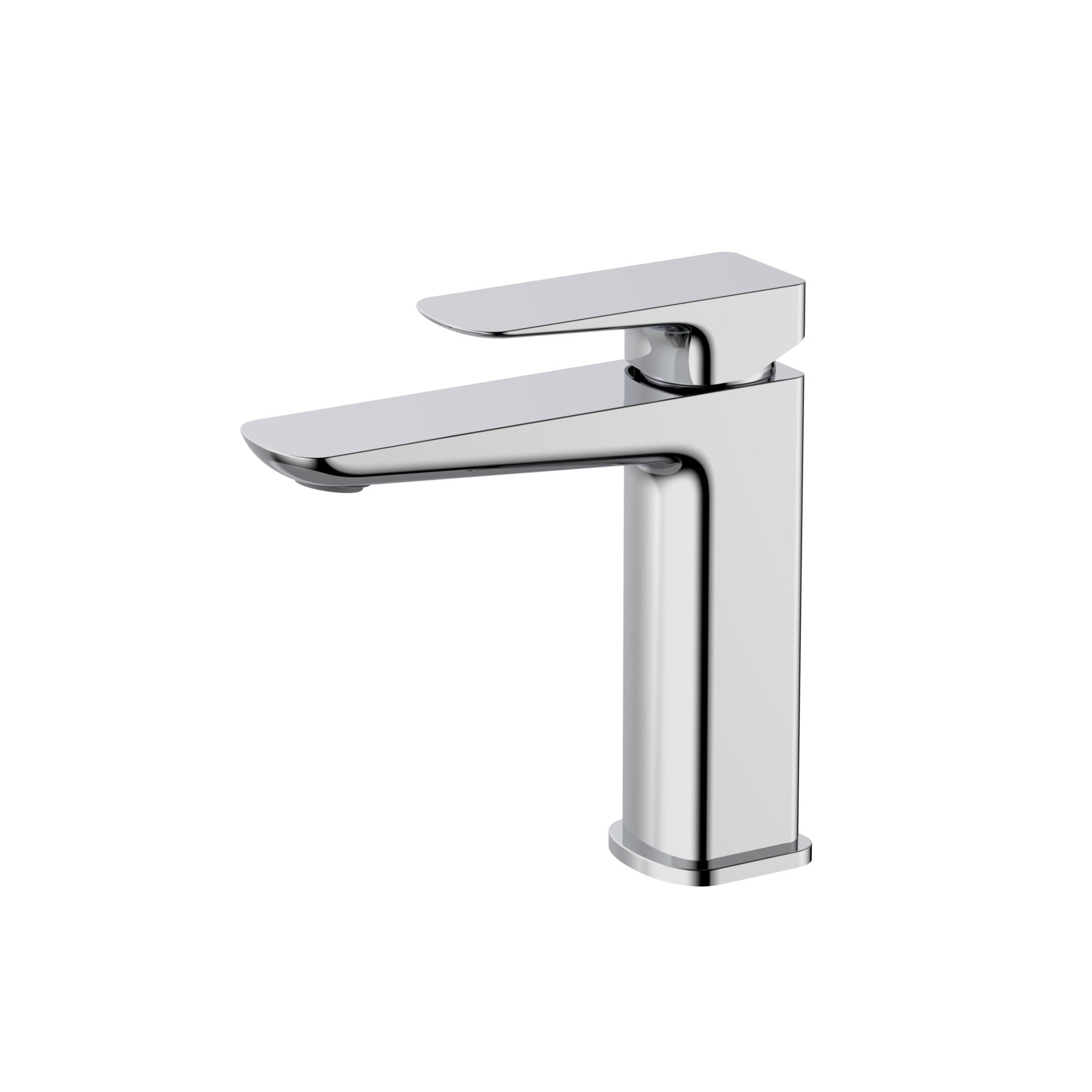 Velva EDGE Collection | Modern Geometric Flat Spout Faucet in Solid Brass - FaucetPolished Chrome