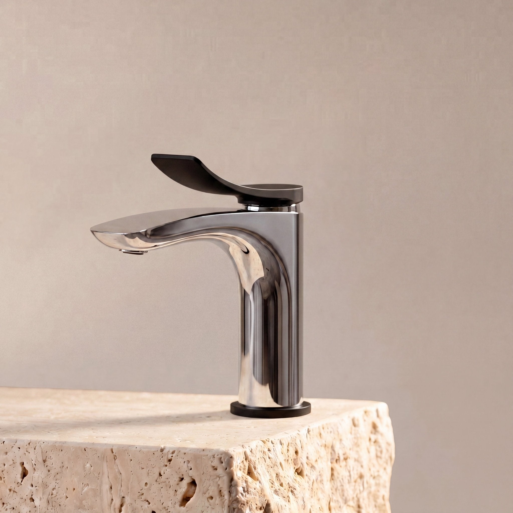 Velva GEMMA Collection | Dual - Tone Faucet with Sculpted Aero Handle (cUPC) - FaucetPolished Chrome
