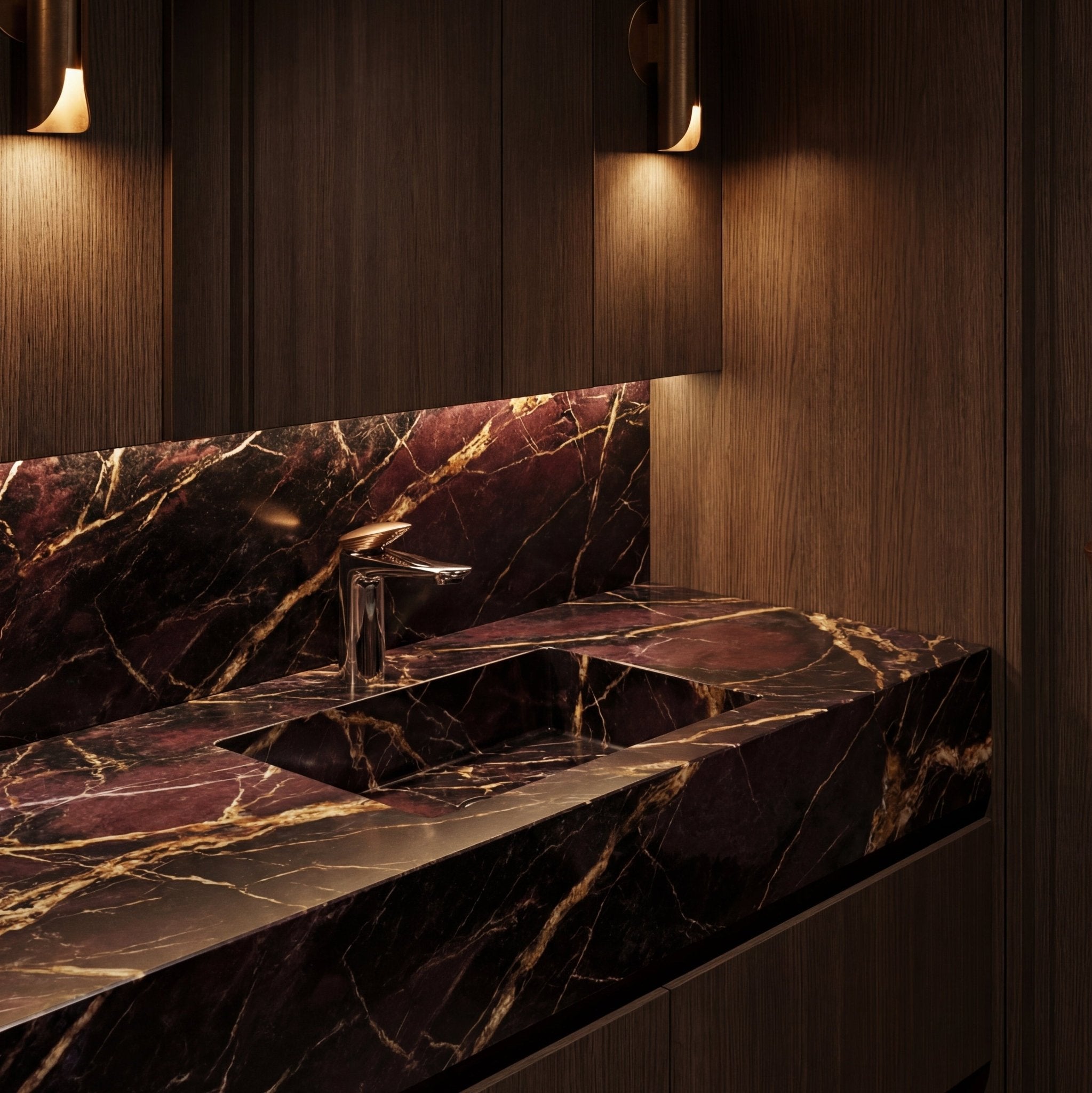 Velva GEMMA Collection | Dual - Tone Single - Hole Faucet with Rose Gold Crown - FaucetPolished Chrome