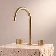 Velva LUNA Collection | Matrix Edition High - Arc Widespread Faucet in Solid Brass - FaucetBrushed Gold