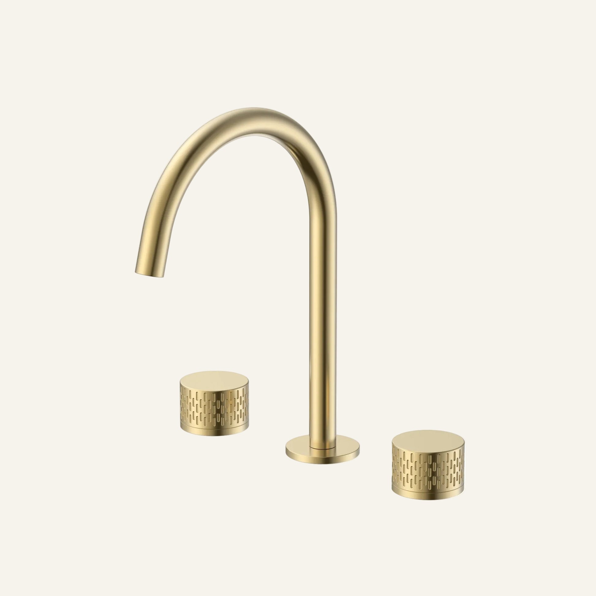 Velva LUNA Collection | Matrix Edition High - Arc Widespread Faucet in Solid Brass - FaucetBrushed Gold