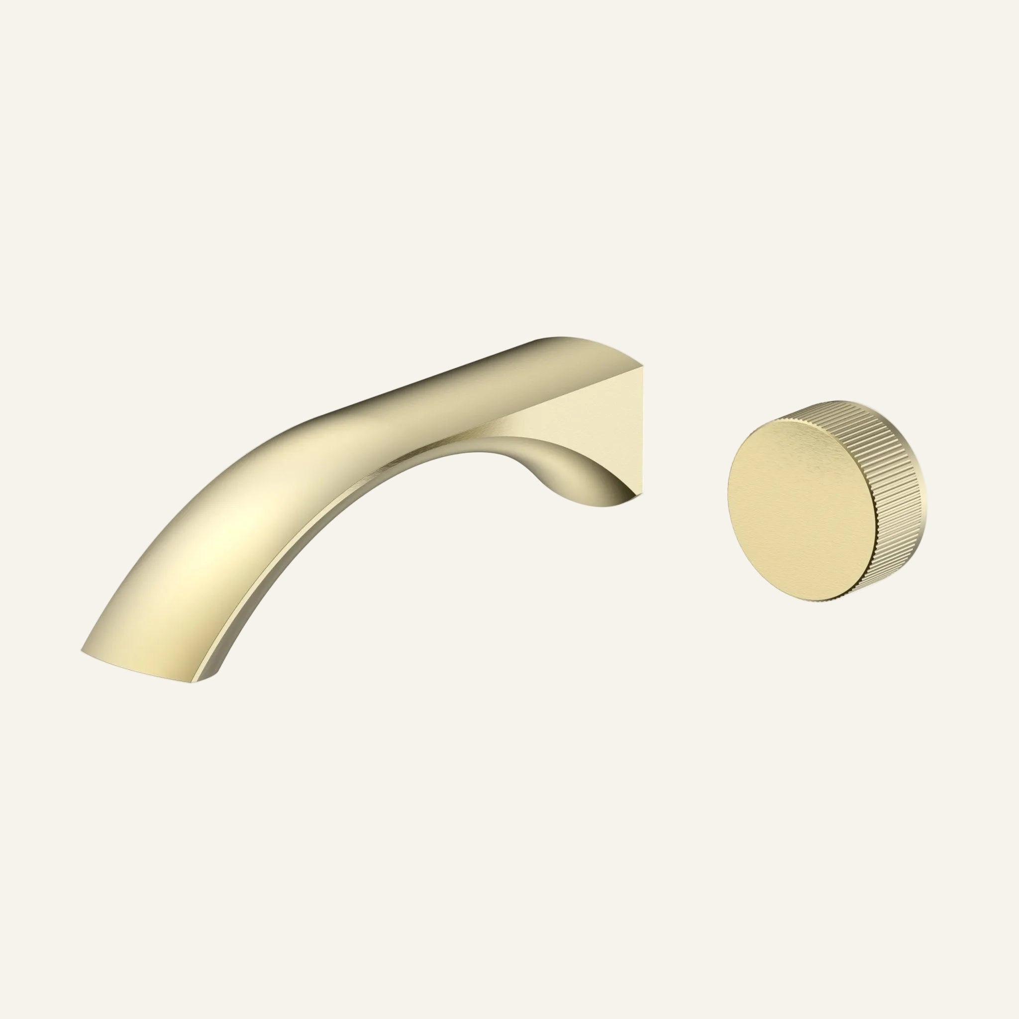 Velva LUNA Collection | Minimalist Wall - Mounted Bathroom Faucet in Solid Brass - FaucetBrushed Gold
