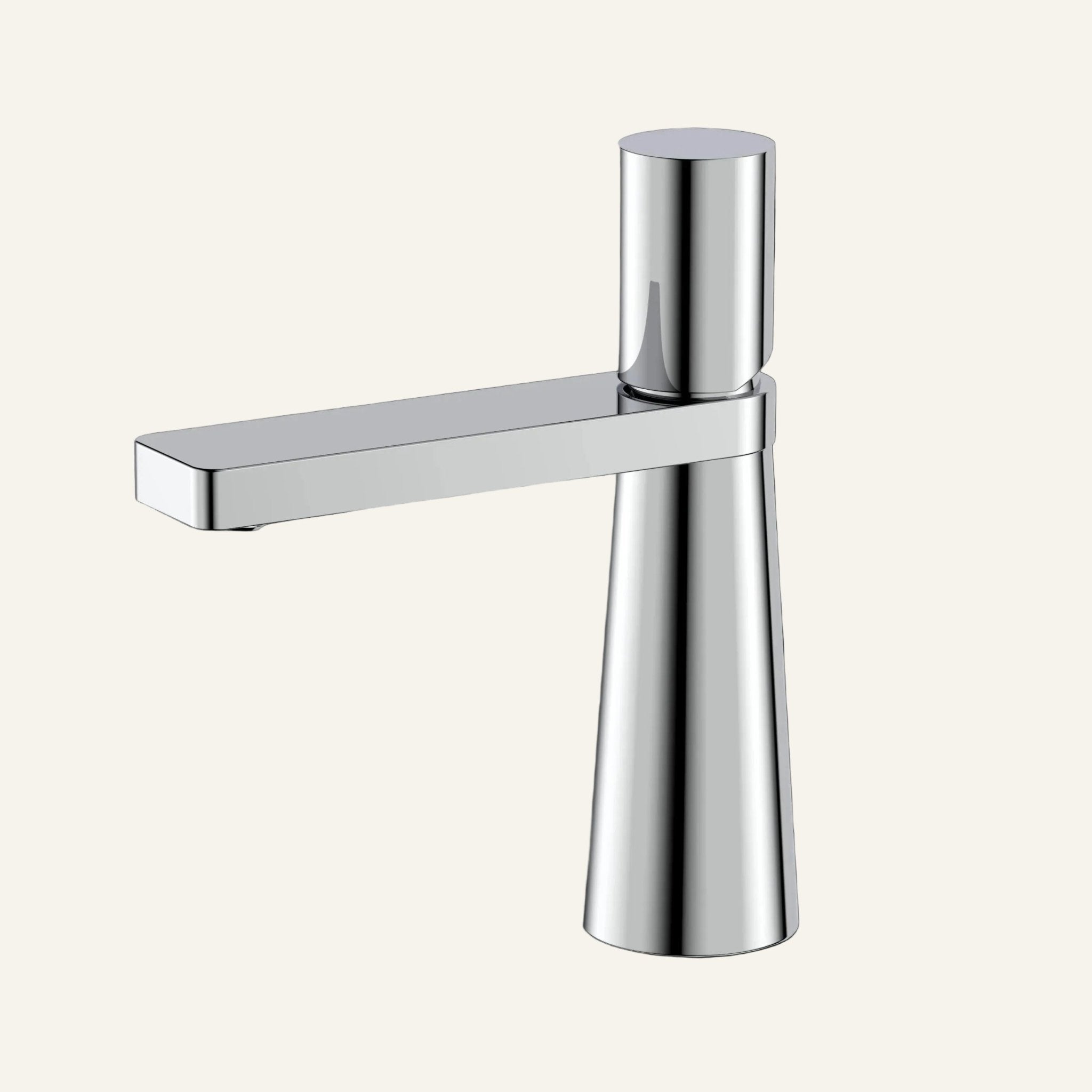 Velva LUNA Collection | Tapered Sculptural Single - Hole Faucet - FaucetPolished Chrome