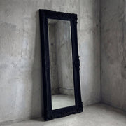 Velvet Texture Full Length Floor Mirror - Black