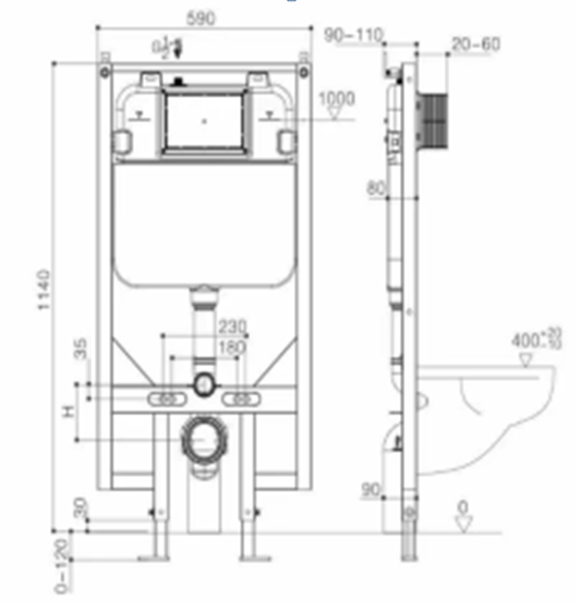 Wall - Mounted Rimless Toilet with Soft Close UF Seat Cover, Dual - Flush Mechanism, and Glossy White Finish - toilet NeoNova Decor