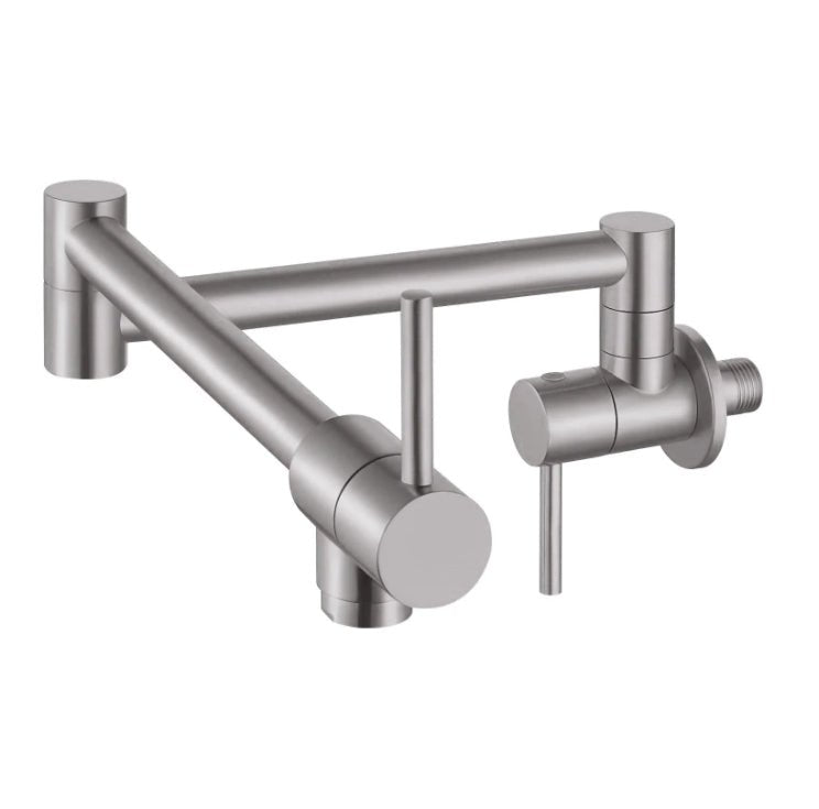 Wallmount Kitchen Pot Filler - N22104 - FaucetPolished Chrome NeoNova Decor