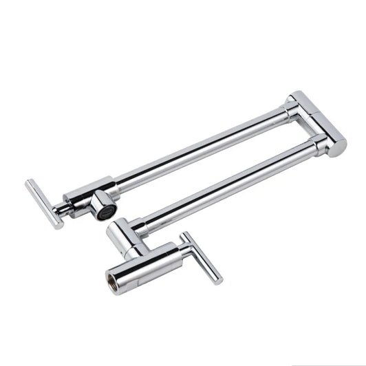 Wallmount Kitchen Pot Filler - N22K12407 - FaucetPolished Chrome NeoNova Decor