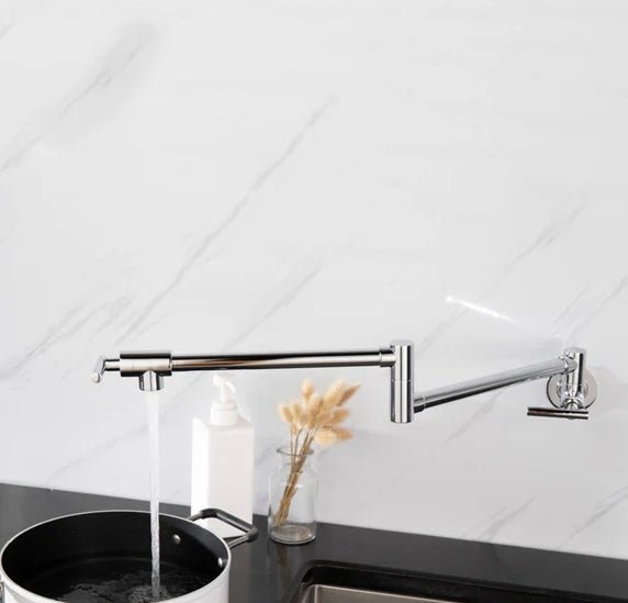 Wallmount Kitchen Pot Filler - N22K12407 - FaucetPolished Chrome NeoNova Decor