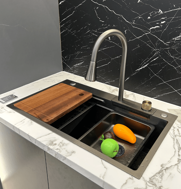 Waterfall Workstation Kitchen Sink with Cup washer - ADL - 7546H - Faucet NeoNova Decor