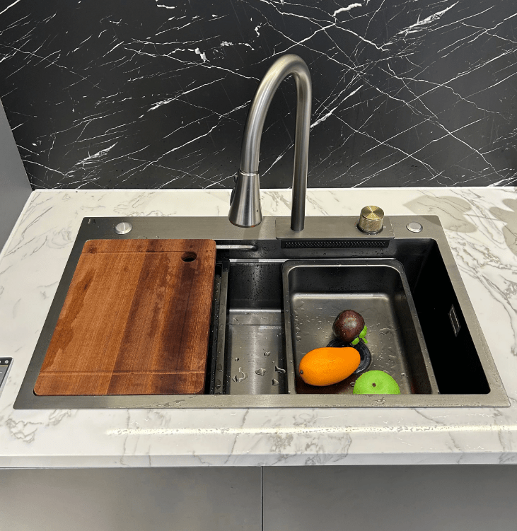 Waterfall Workstation Kitchen Sink with Cup washer - ADL - 7546H - Faucet NeoNova Decor