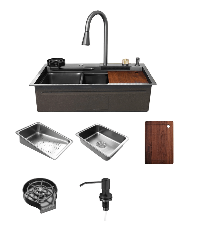 Waterfall Workstation Kitchen Sink with Cup washer - ADL - 7546H - Faucet NeoNova Decor