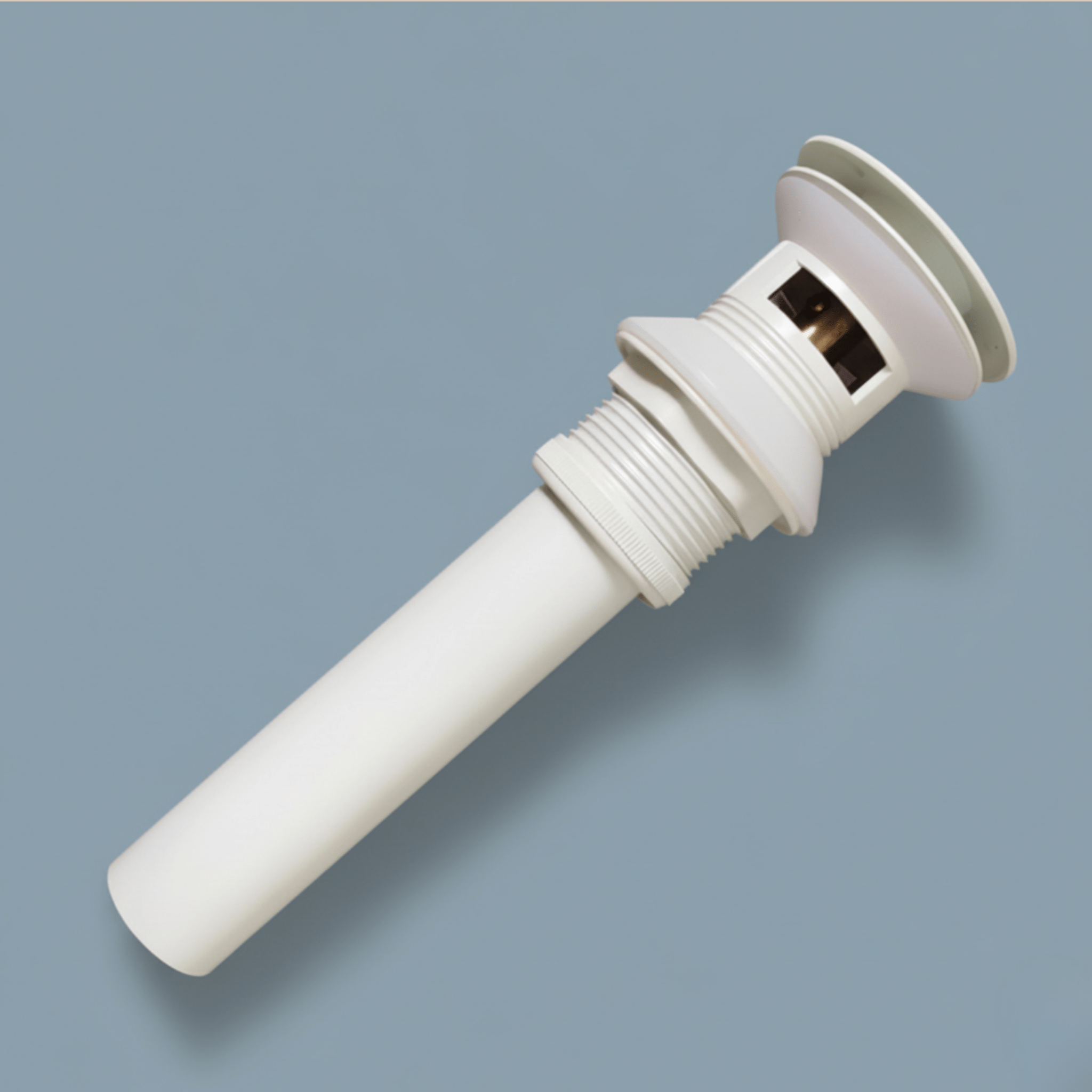 White Pop - Up Drain with Overflow, Brass Vanity Sink Drain Stopper - FixturesPure White NeoNova Decor