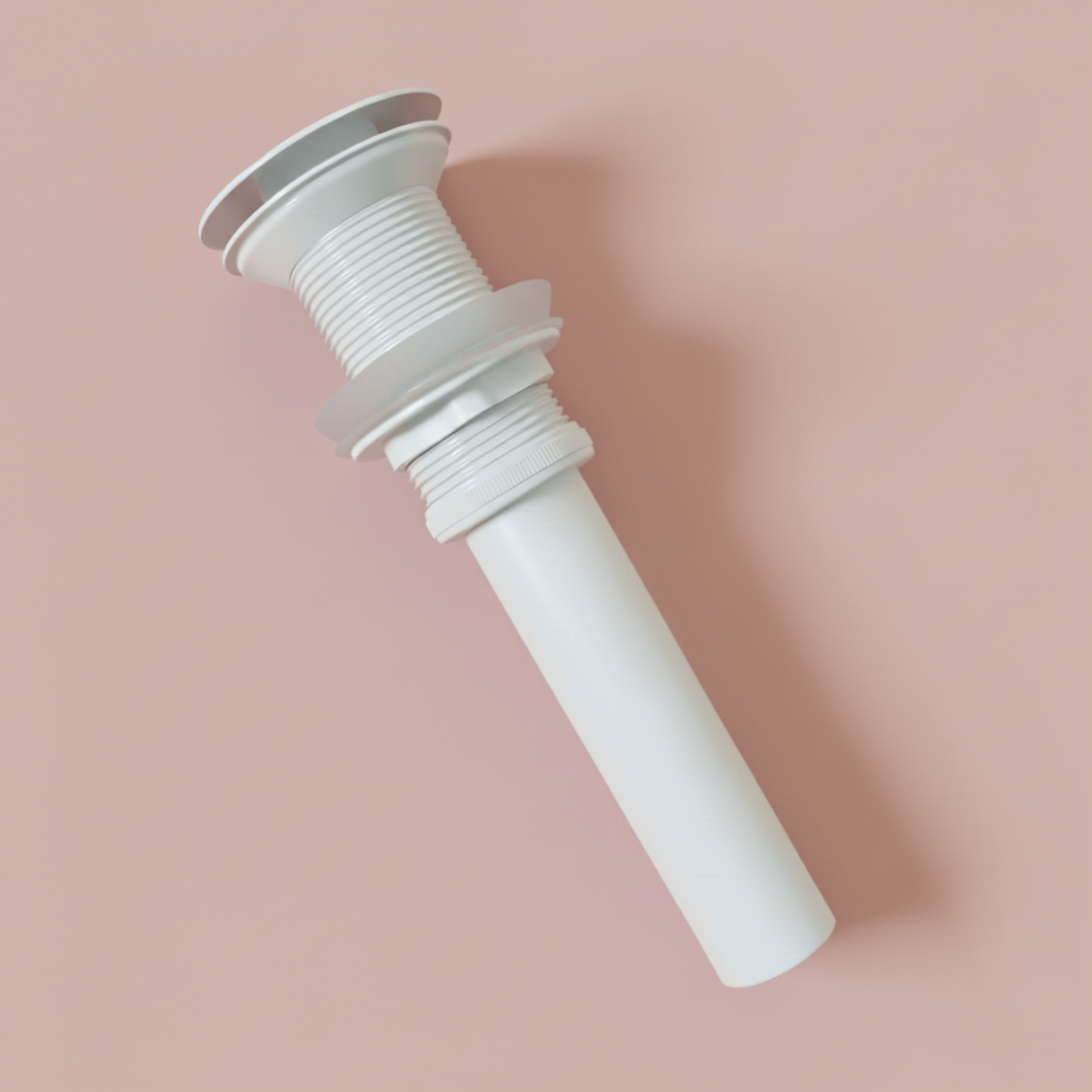 White Pop - Up Drain without Overflow, Brass Vanity Sink Drain Stopper - FixturesPure White NeoNova Decor